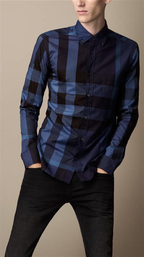 turquoise burberry shirt|Men’s Designer Shirts .